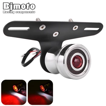 

BJMOTO Motorcycle Brake Lamp Taillight with License Plate 12V Indicator Light For Harley Honda YAMAHA Motorbikes Tail Lights