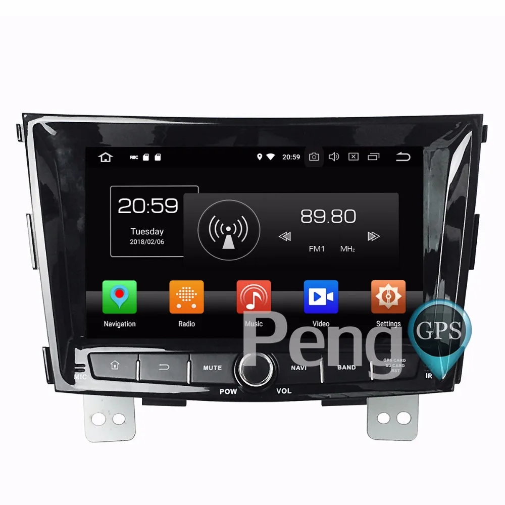 Discount 4G+32G Octa Core 2 Din Stereo Android 8.0 Car Radio for SsangYong Tivolan 2014 GPS Navigation CD DVD Player Bluetooth headunit 1