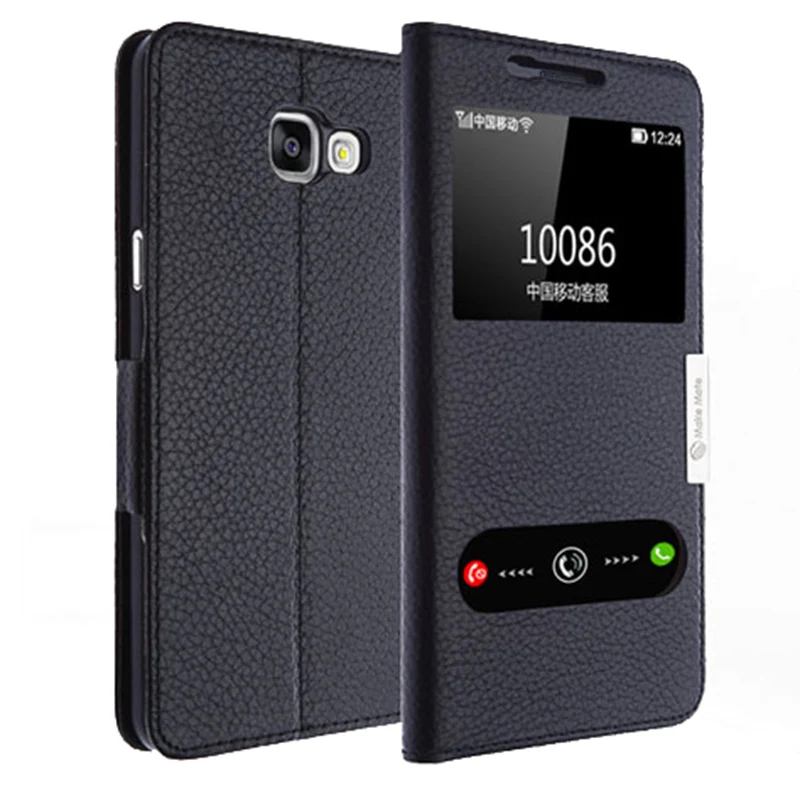 imágenes para Para Samsung A5 2016 caso, lujo vista ventana genuino cubierta de cuero del caso del soporte para Samsung Galaxy A5 2016 imágenes para Para Samsung A5 2016 caso, lujo vista ventana genuino cubierta de cuero del caso del soporte para Samsung Galaxy A5 2016