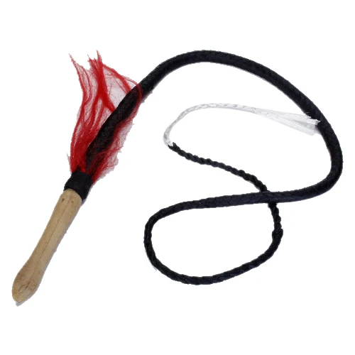 6ft Cowhide Braided Leather Stockwhip Stock Whip Bullwhip Bull Whip with Wooden Handle