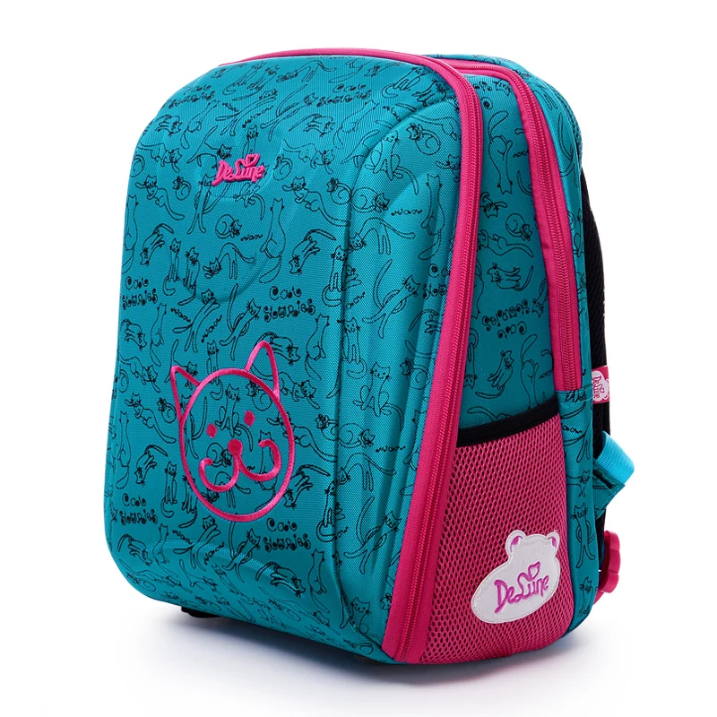 

Delune Brand Kids Cartoon School Bags Children Orthopedic Primary School Backpacks Girls Boys School Bags For 1-4 Grade Students