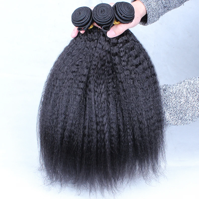 Kinky прямые Связки Реми бразильские пучки волос плетение пучки натуральный черный цвет 100% человеческих химическое наращивание 1/3 пучки CARA