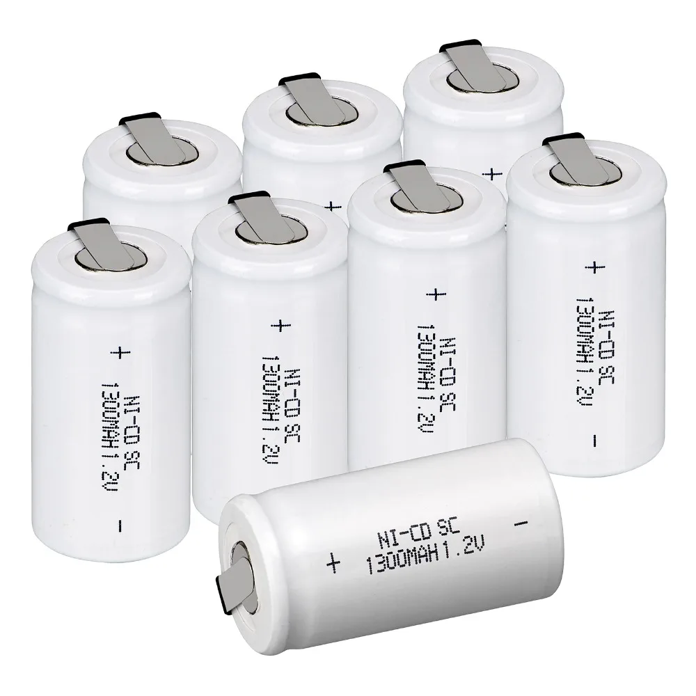 10x Anmas power NICD 1,2 V 1300mAh аккумуляторная батарея Sub C SC Ni Cd батарея NICD батареи белый-RU