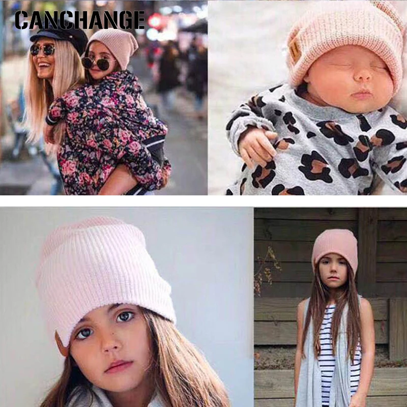 Fashion Brand Winter Beanies For Baby Kids Winter Hats Boys Girls Skullies Beanies Children Knitted Elastic Gift Accessories