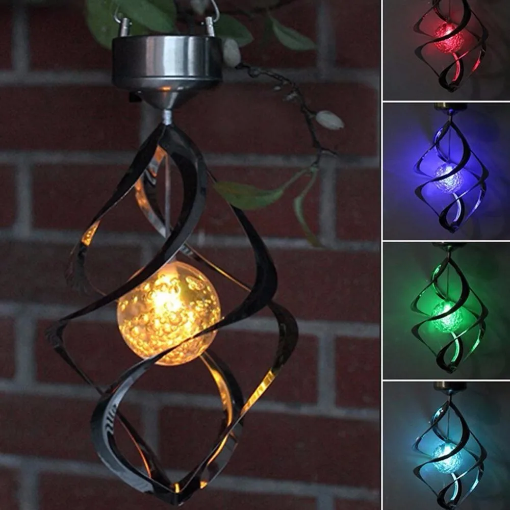 Buy Solar Powered LED Wind Chimes Wind Spinner Outdoor