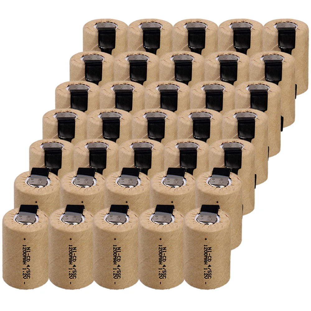 

real capacity 35 pcs 4/5 SC battery 1200mah 1.2V NICD 4/5 SUBC batteries for power tools for BOSCH for DEWALT for CASALS