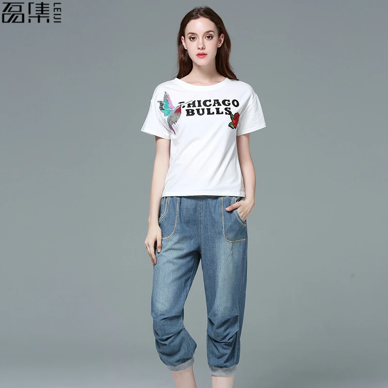 

harem jeans for women Plus Size capris Denim Pants