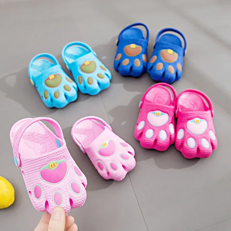 

Kids Sandals Toddler Cool Slippers Cartoon Infant Baby Boys Girls Sandals Summer Non-slip Bathroom Beach Hole Shoes 2019