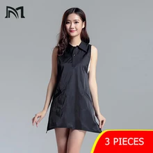 3pcs Salon Hairdress Cape Barber Shop Hair Salon Tea Cafe Black Apron Manicure Hairdressing Work Clothes Technician's Uniform 3pcs Salon Hairdress Cape Barber Shop Hair Salon Tea Cafe Black Apron Manicure Hairdressing Work Clothes Technician's Uniform