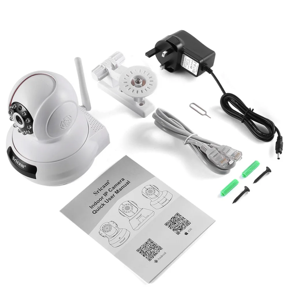 

Sricam White Plastic Durable Door Home Security Surveillance System 720p HD Night Vision Mini IP Surveillance Camera SP016