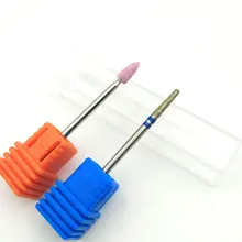 2 UNIDS de Uñas de Diamante Broca de 3/32 “Korund Girar Burr Bits para Taladro Del Clavo de Pedicure de la Manicura Accesorios Uñas Herramientas S19