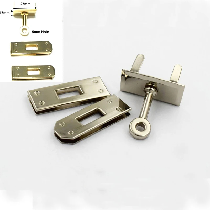 

27 x 17 mm combination locks , Gold Turn Lock