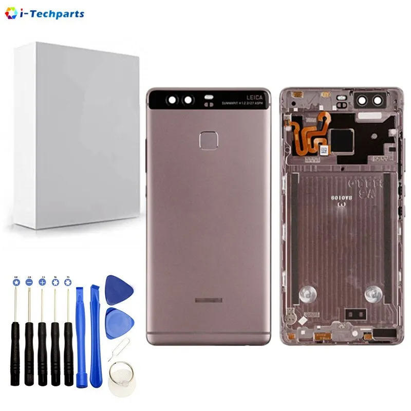 

Original P9 Back Housing for Huawei P9 Battery Cover Housing Back Door Housing with Side Buttons+Fingerprint Sensor Flex Cable