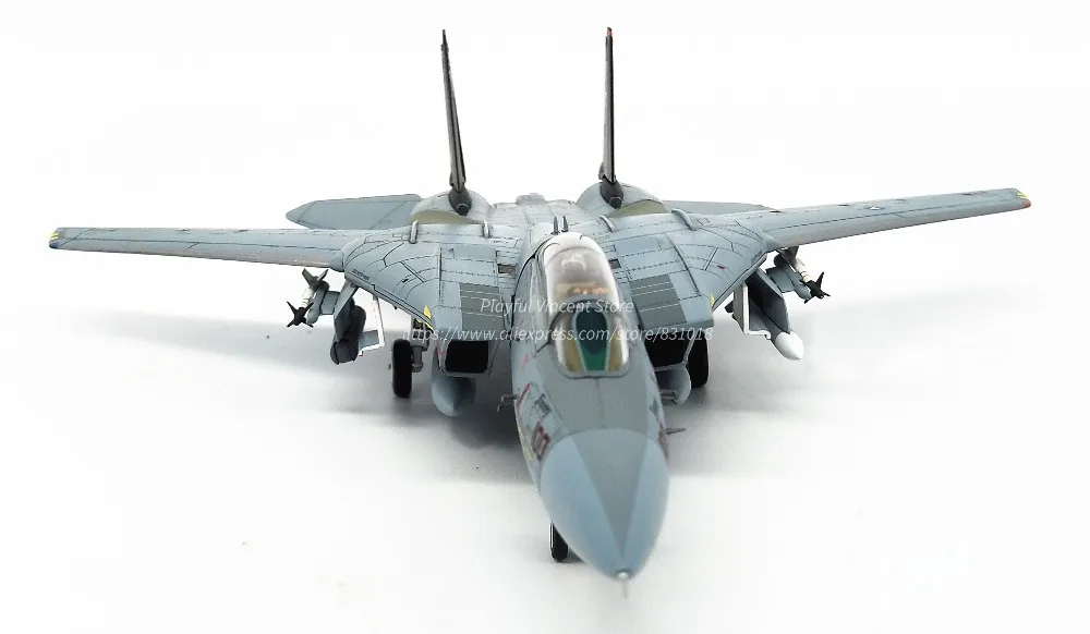 Бутик 1: 72 США F-14A корабельный Истребитель модель самолета из сплава VF-154 Сборная модель