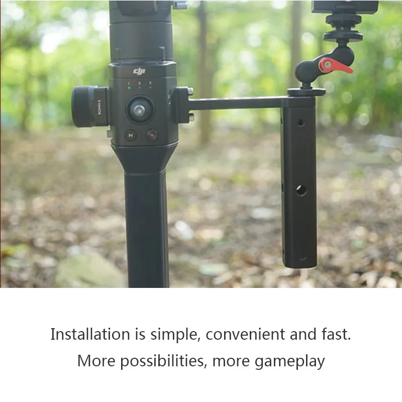 

Lightweight Dual Handle Grip Extension Rod Holder for DJI Ronin-S Stabilizer Gimbals Accessories 3-Axis Camera Stabilizer