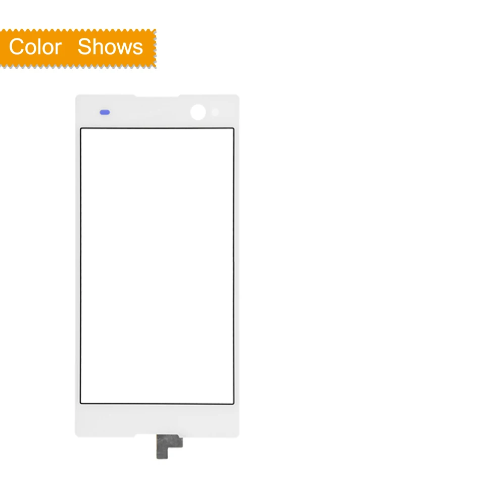 Сенсорный экран для sony Xperia C3 D2533 сенсорный экран дигитайзер стекло передней сенсорной панели объектив C3 DUAL D2502 Сенсорная панель без lcd 5,5" - Цвет: white no gift