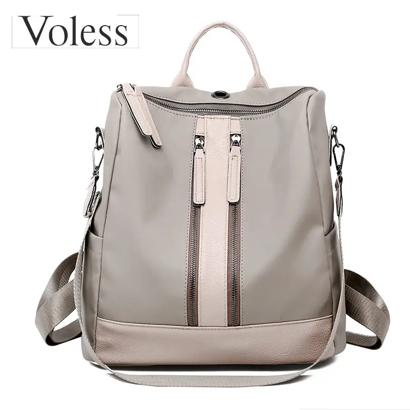 Luxury Designer Women Backpack Large Capacity Ladies Oxford Backpack Fashion Double Zipper ...