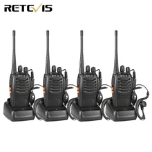4 шт рация Retevis H777 UHF 400-470 Любительское радио МГц Hf трансивер Радио станции зарядка через usb рации
