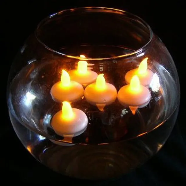 12pcs Battery Operated Waterproof Floating Flameless Led Tealight 12pcs Battery Operated Waterproof Floating Flameless Led Tealight Tea Candles Light Wedding Birthday Party Christmas Home
