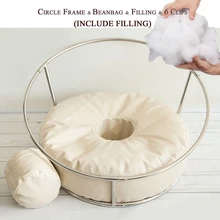 Заполнения мешка bean набор для новорожденных код Подставки для фотографий погремушка Сталь трубы рамы Одеяло круг bebe наряд для фотосессий Studio