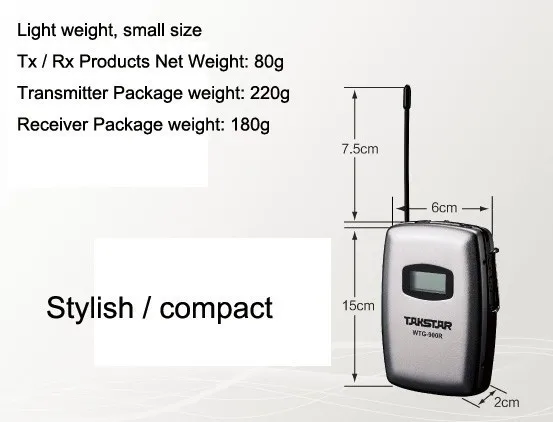Беспроводная направляющая Takstar WTG900/система Talkback 780 850 МГц для путешествий