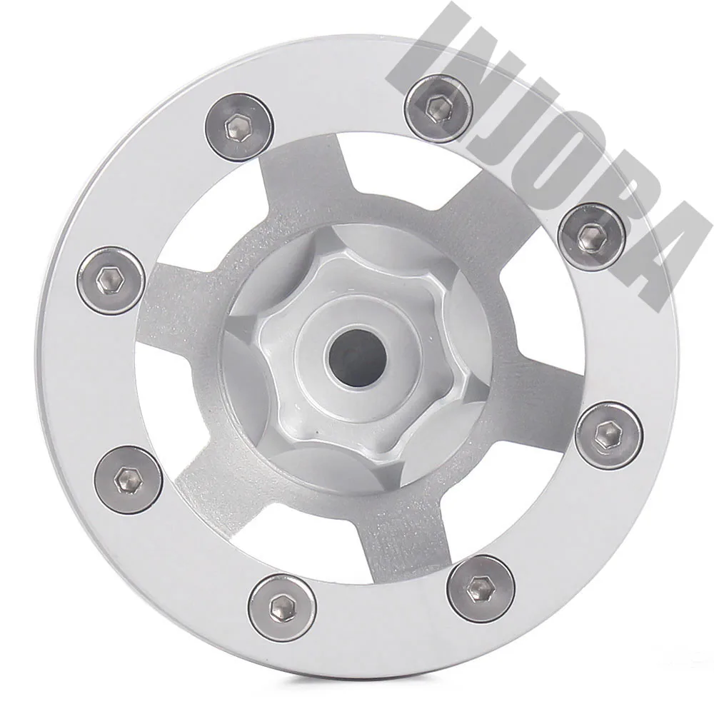 Injora 4 шт серебро 1,5" колесо из алюминиевого сплава 1,55 Beadlock обод для 1/10 RC Гусеничный автомобиль D90 TF2 Tamiya CC01 LC70 LC80