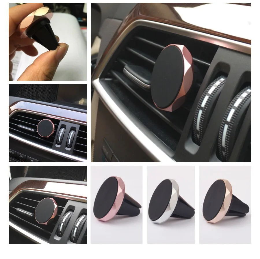 

Cell Phone Holder Car Air Vent Iron Sheets Mini Mount Magnet Support For iPhone Samsung Magnetic 360 Degree Stand Holder