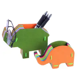 Ассамблеи 3D Дети головоломка Учебные Игрушечные лошадки С Рисунком Слона ручной работы Фетр ремесло Игрушкой Комплект подарок дома пера