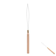 1 шт. деревянная ручка волос крюк-удлинитель инструмент для вытягивания иглы Нитевдеватель микро кольца Бусины Петли Высокое качество