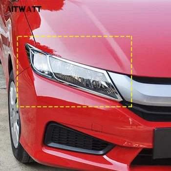 

Car Accessories For Honda City 2015-2017 Exterior ABS Chrome Headlight Cover Decoration Front Head Lamp Light Cover Trims 2Pcs