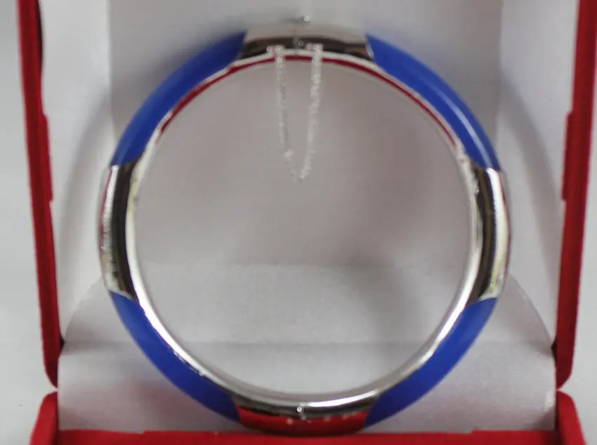

generious 57MM 7.5 inches blue Jade bracelet for lady 5.30