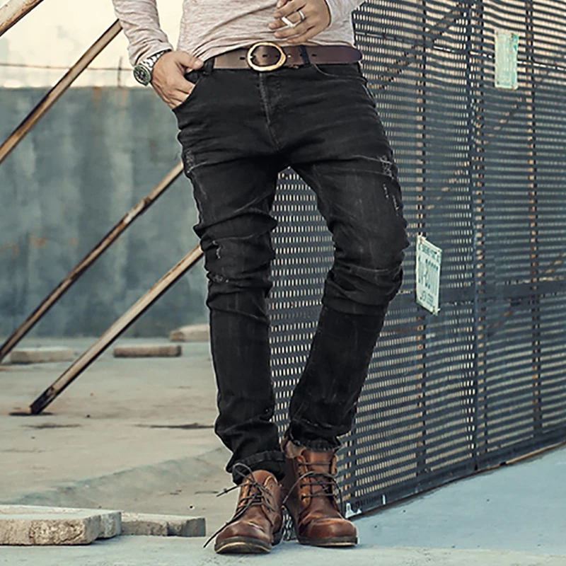 

Brand Mens Jeans Slim Straight Stretch Pants Denim Trousers Jeans for Men Design Autumn and winter High quality jeans k658