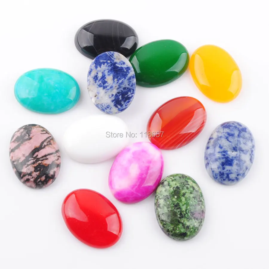 YOWOST Natural Gem Stone Oval 22x30x8MM No Hole Cabochon CAB 1PCS For Making Jewelry IBU333 | Украшения и аксессуары