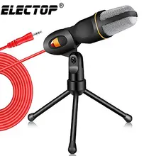 New Condenser Microphone 3.5mm Plug Home Stereo MIC Desktop Tripod for PC YouTube Video