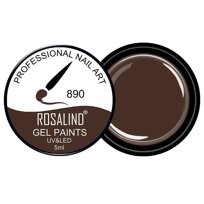 Rosalind живопись гель для ногтей УФ-гель для ногтей 5 мл точечный лак полуперманентный впитывающий праймер белый блеск для маникюра - Цвет: 890