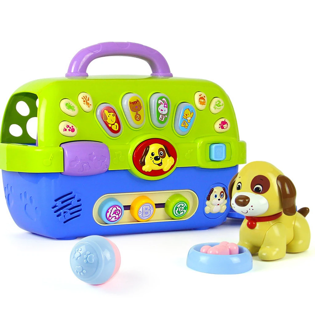 Musical Puppy Carrier Toy For Baby Toddlers Preschool Educational Toy Electronic Toys with Lights & Sounds Pet Care 