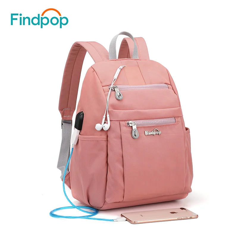 

Findpop Backpack Women Students Waterproof School Bags For Teenage Girls Travel Backpack Casual Anti-theft Nylon Computer Bag M