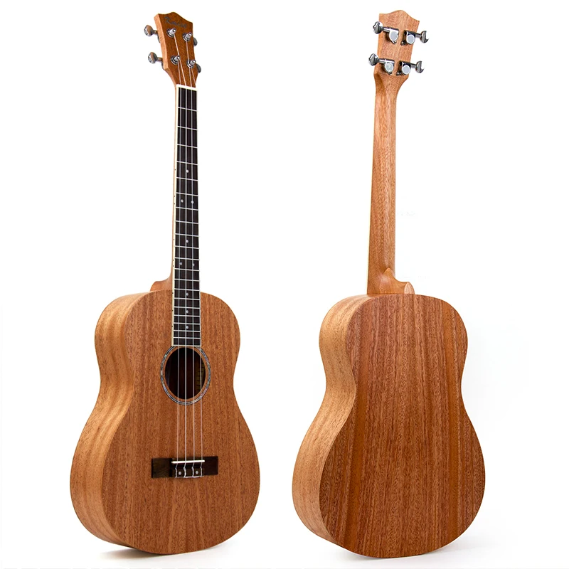 Mahogany Baritone Ukulele Hawaii Guitar 30 inch Abalone Soundhole Rosette Matt