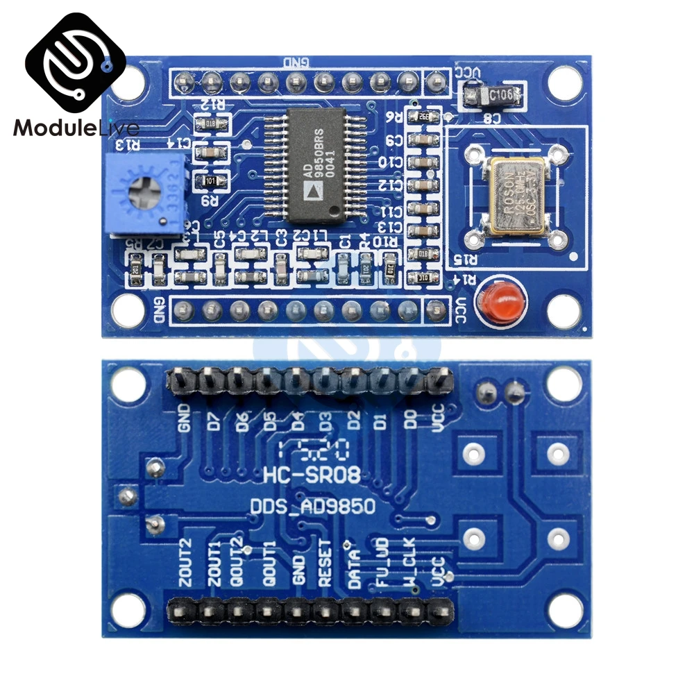 AD9850 DDS модуль генератора сигналов 0-40 МГц 2 синусоиды и 2 квадратных Волны выход DIY тестовое оборудование TE439 заменить AD9851