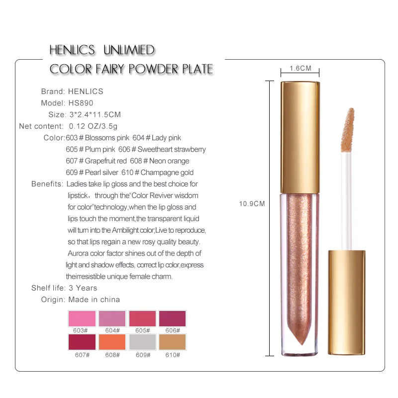 FRANCE HENLICS New Model Liquid Lipstick Hot Sexy Colors Lip Paint Matte Lipstick Waterproof Long Lasting Lip Gloss (6)