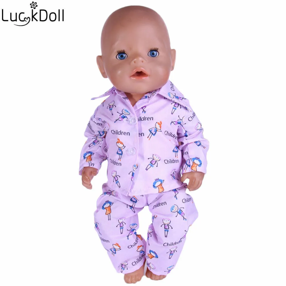 Luckydoll 15 шт. новая одежда куклы пижамы подходит 18 дюймов Американский 43 см BabyDoll аксессуары игрушки Детские лучшие рождественские подарки