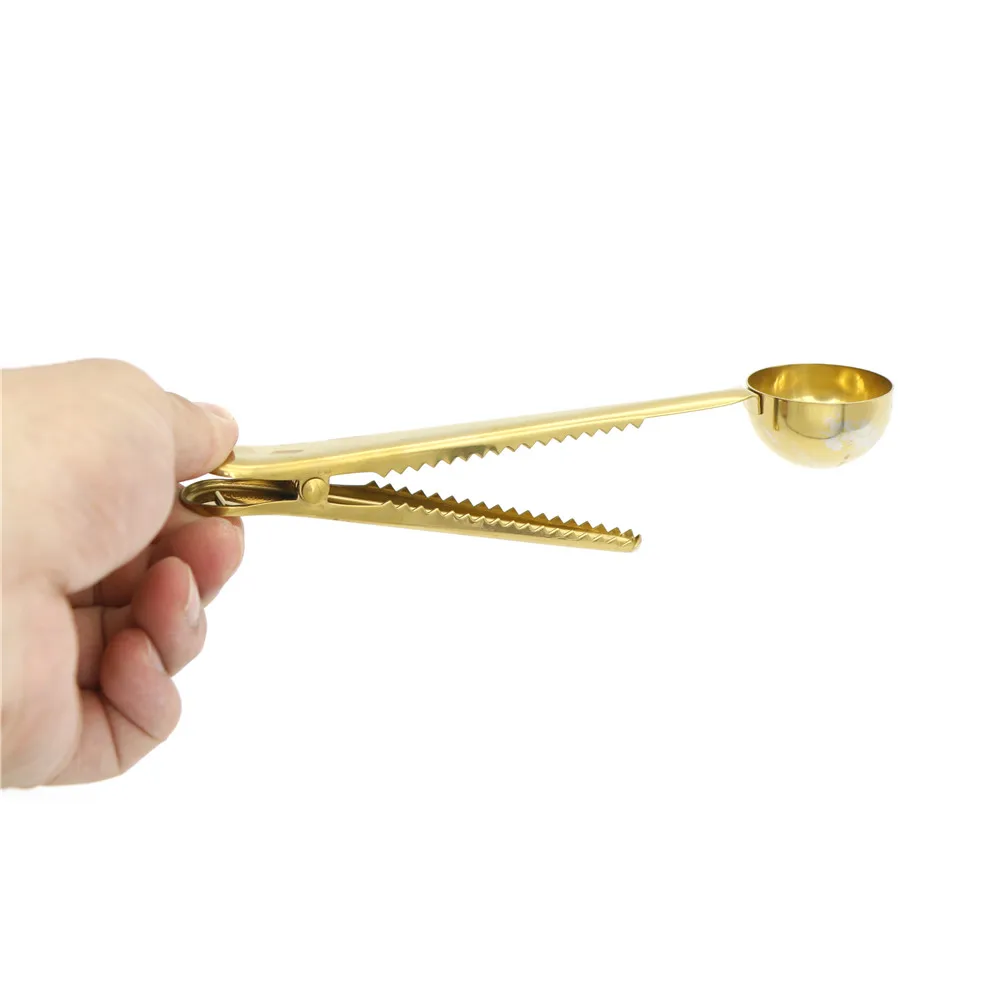 

Multifunction Coffee Scoop Sealed Clips Gadgets Stainless Coffee Tea Milk Powder Measuring Spoon Kitchen Tableware