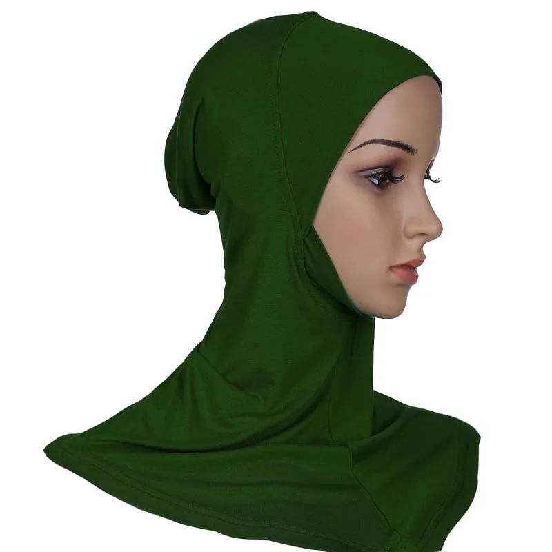 Женский мусульманский головной убор высокого качества модальные хиджабы мусульманский исламский шарф шарфы тюрбанты cabeza для женщин головной убор хиджаб - Цвет: army green
