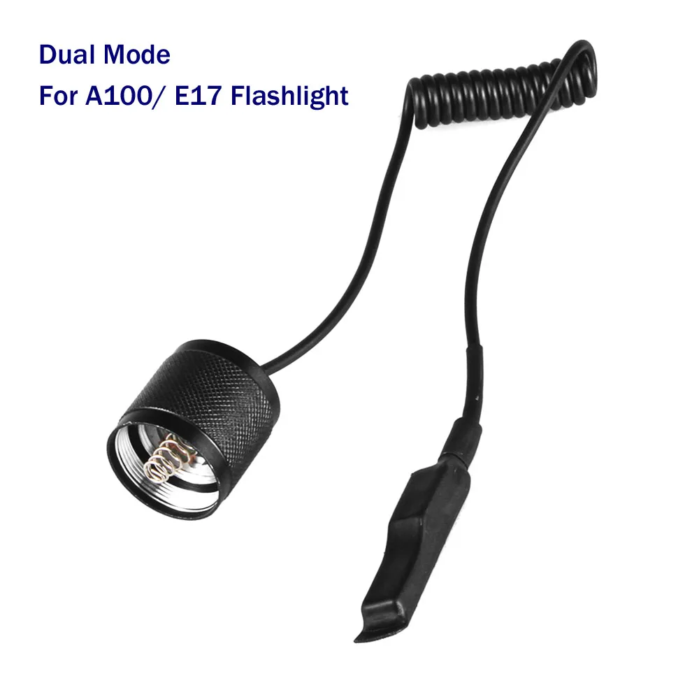 

Dual Mode Remote Control Pressure Switch for A100 Flashlight Tail Switch Tailcap Tactical Switch for E17 LED Flashlight Torch