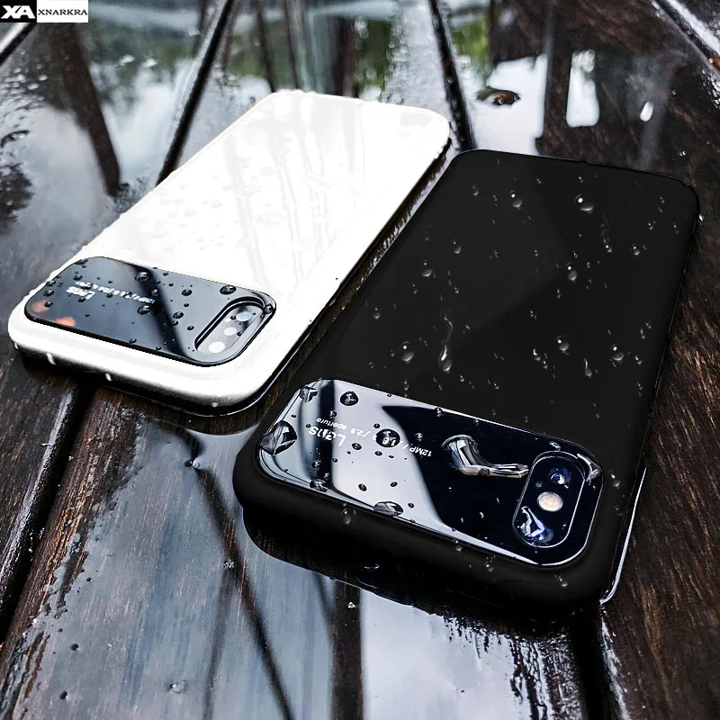 

Luxury Lens Protection Glass Case For iPhone XS MAX XR X Ultra Thin Protective Cover For iPhone 7 8 6 6S Plus Phone Cases