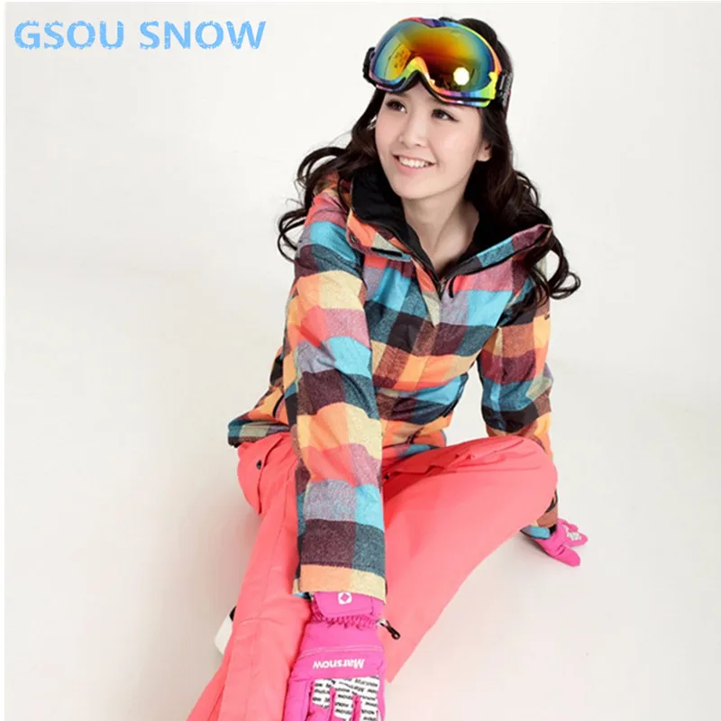 Gsou Snow18 العلامة التجارية الشتاء بدلة تزلج للنساء سترة تزلج على الجليد للماء مجموعة في الهواء الطلق تزلج الرياضة على الجليد دعوى الرياضية معطف Gsou Snow18 العلامة التجارية الشتاء بدلة تزلج للنساء سترة تزلج على الجليد للماء مجموعة في الهواء الطلق تزلج الرياضة على الجليد دعوى الرياضية معطف