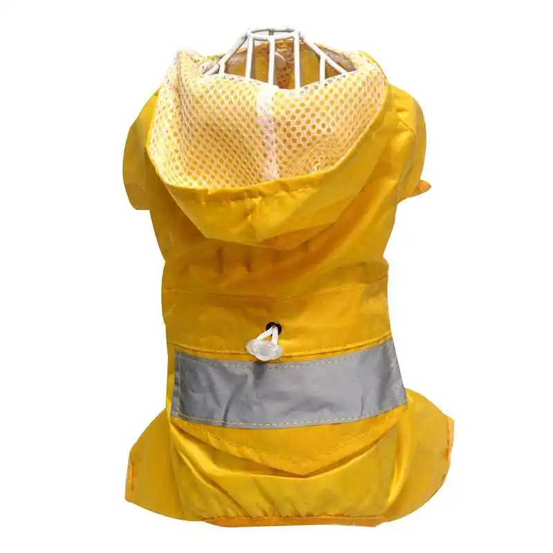Защита от дождя для домашних собачек пальто Светоотражающая дождевая куртка комбинезон водонепроницаемая одежда безопасная дождевая одежда для домашних животных маленькие средние собаки - Цвет: Цвет: желтый