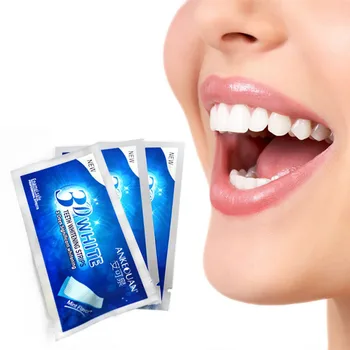 

3D Teeth Whitening Gel Strips Bright White Teeth Treatment Strip Tooth Care Whitening Dental Bleaching Droshiping Product