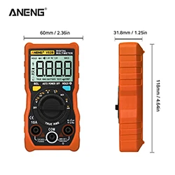 ANENG V02B Аналоговый Цифровой мультиметр esr измеритель транзистора тестер мультиметровый мультиметр автоматический пиковый измеритель мощности Автомобильный мультиметр - Цвет: Оранжевый