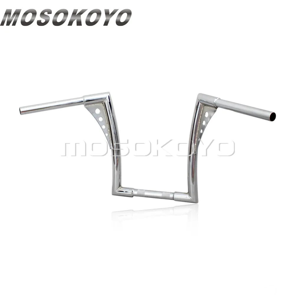 Хромированный черный руль для мотоцикла APE 1-1/" Fat Bar 12" Rise 30-1/" Wide Drag Bars для Harley Sportster Touring Dyna